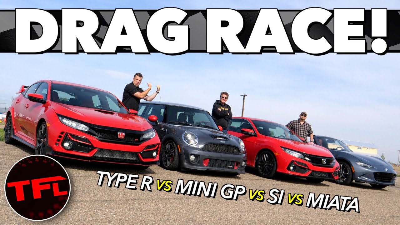 DRAG RACE: Which Of These Four Performance Cars Can Beat the 2020 Honda Civic Type R? - The Fast Lane Car thumbnail