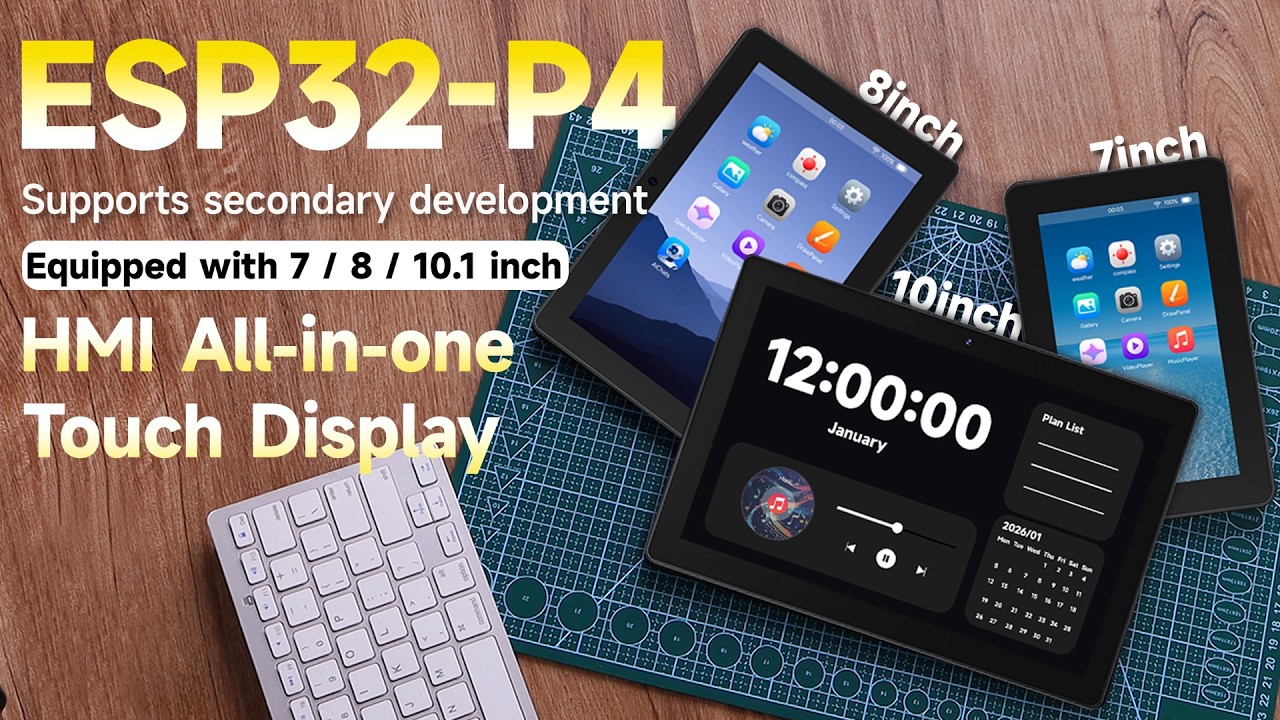 Waveshare ESP32-P4-WIFI6 Scheda Di Sviluppo Con Display Touch 7'' 1024x600, Camera OV5647, Wi-Fi 6 E Bluetooth 5