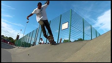 GoPro HERO 2 skateboarding slow motion 120fps fakie 360flip to switch blunt