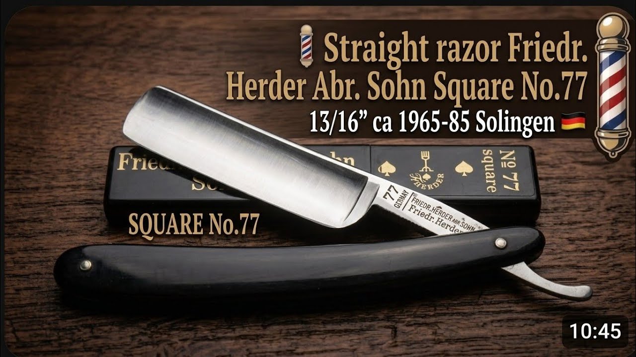 💈Straight razor Friedr. Herder Abr Sohn Square No.77 13/16