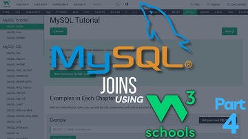 W3Schools MySQL Tutorial - 04 UNDERSTANDING JOINs in MySQL using W3Schools