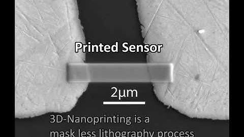 3D Printing of a sensor on the nano scale in a scanning electron microscope (SEM)