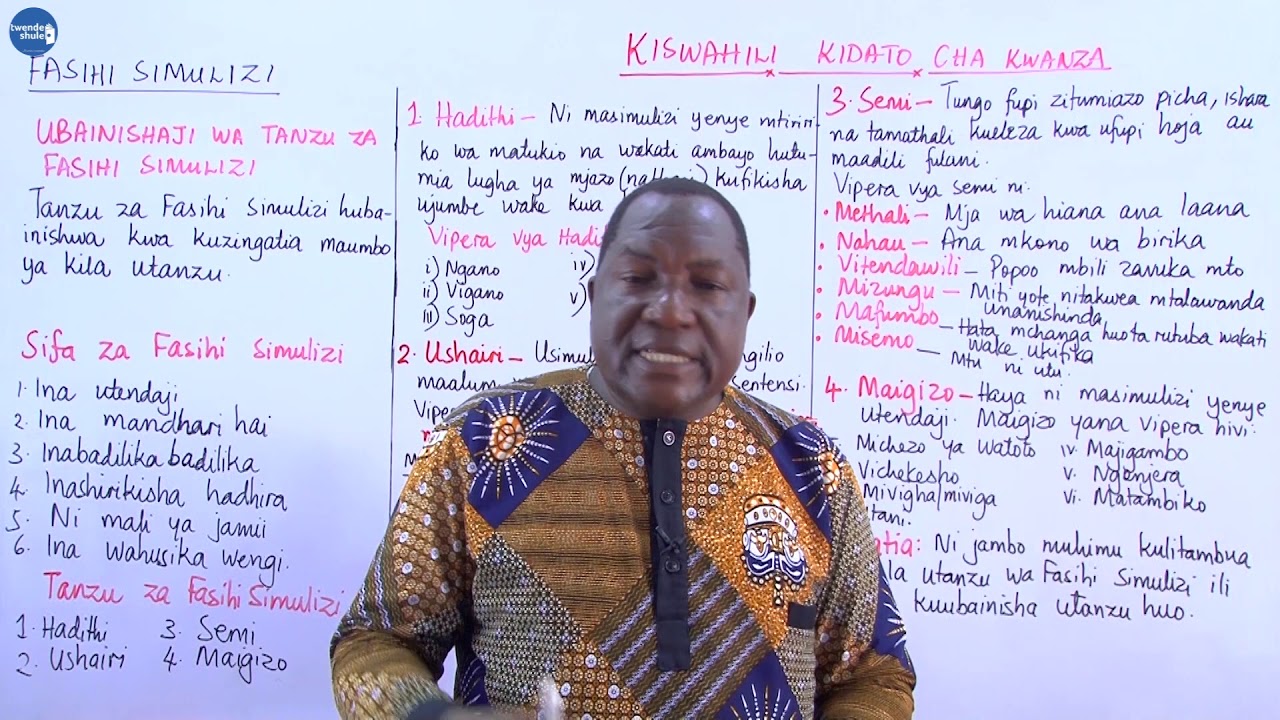 Ubainishaji wa tanzu za fasihi simulizi