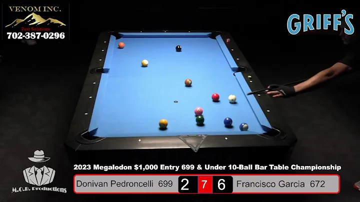 2023 Megalodon $1,000 Entry 699 & Under Bar Table 10-Ball Championship at Griff's in Las Vegas