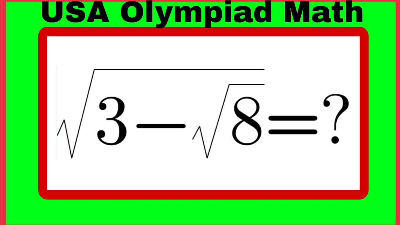 USA Olympiad Maths Question| You Need to Know This Trick|Algebra 