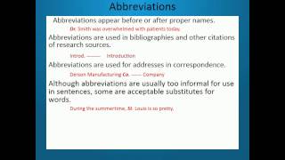 Abbreviations, Acronyms, and Numbers