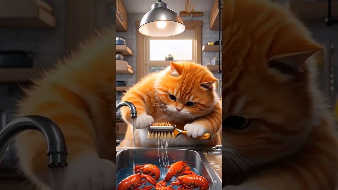 猫の愛のアニメーションビデオ🐱 猫の面白いビデオ #面白い #ペット #猫 #ショートパンツ