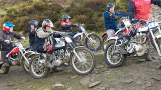 Red Rose Classic Motorcycle Trial. Feb 2024. Warmden Quarry, Huncoat, Lanc's. In HD. Video + Photos