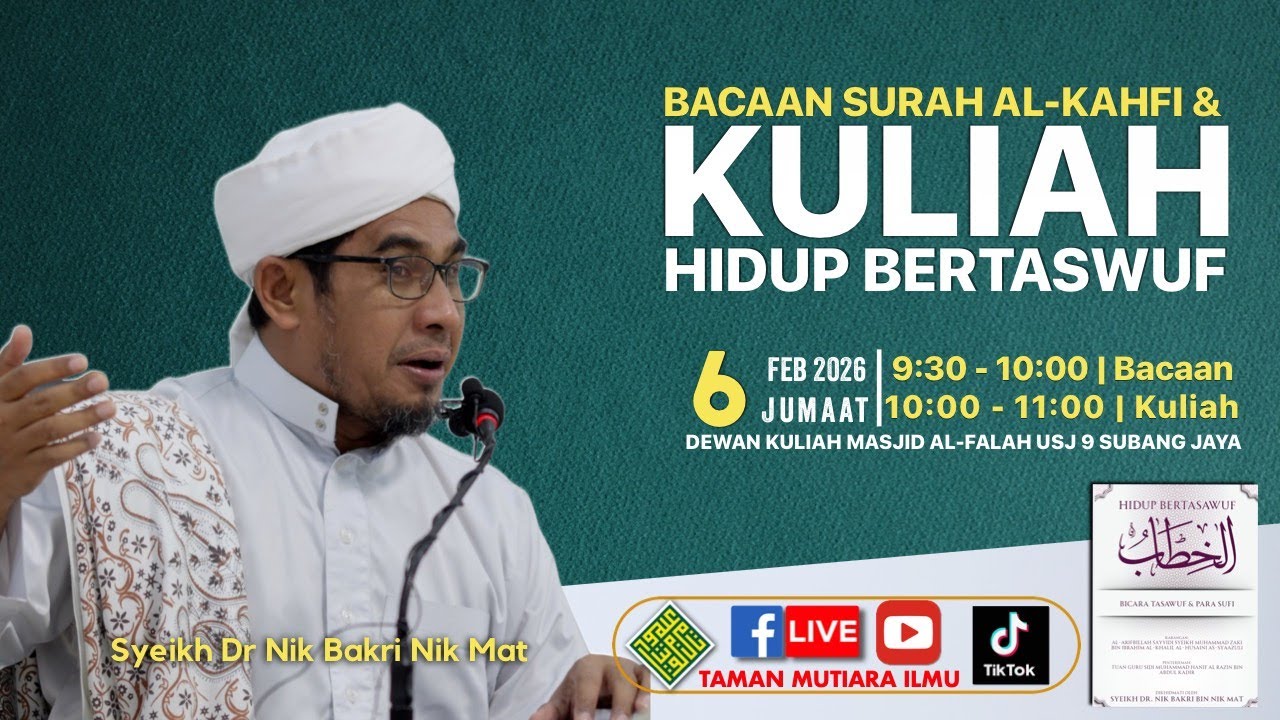 Syeikh Dr Nik Bakri Nik Mat - Kuliah Kitab Hidup Bertasawuf