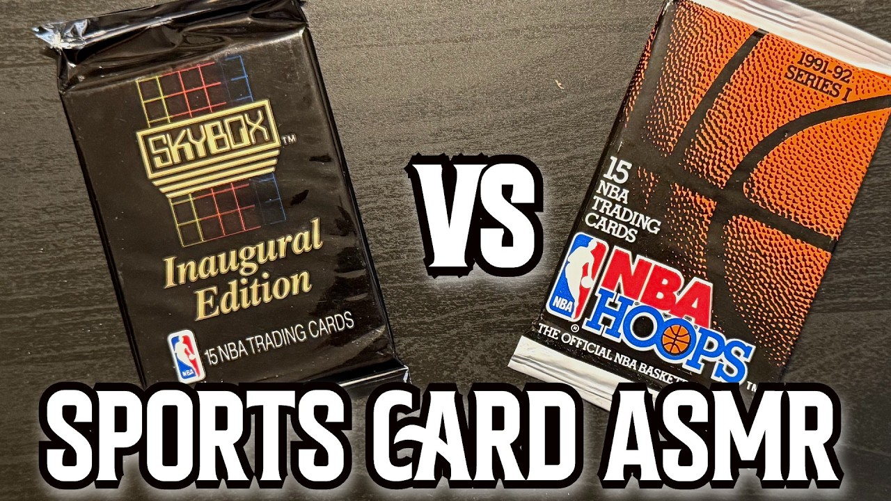 A sports card battle! | ASMR triggers and basketball cards