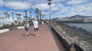 Walk along Playa Blanca, Lanzarote, promenade from Montana Roja to Marina Rubicon