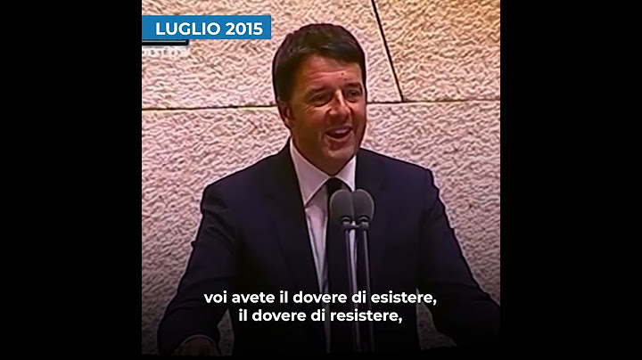 Renzi: Israele ha diritto ad esistere