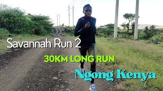 Run Savannah 2 || Long Run 30km ||  RPE #Marathon