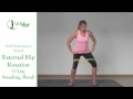 Golf stability exercise  external hip rotation 1 leg standing band