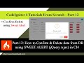 Codeigniter4  part12 how to confirm  delete data using sweet alert in jquery ajax codeigniter 4