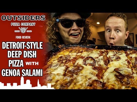 The Outsiders' Genoa Salami Detroit-Style Deep Dish Pizza Food Review