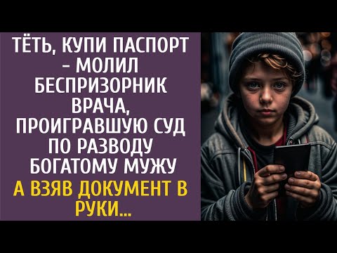 Видео: Тёть, купи паспорт - молил беспризорник врача, проигравшую суд богатому мужу… А взяв документ в руки