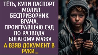 видео: Тёть, купи паспорт - молил беспризорник врача, проигравшую суд богатому мужу… А взяв документ в руки картинка: Тёть, купи паспорт - молил беспризорник врача, проигравшую суд богатому мужу… А взяв документ в руки