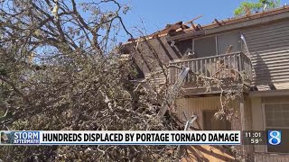 Many displaced after EF2 tornado in Portage