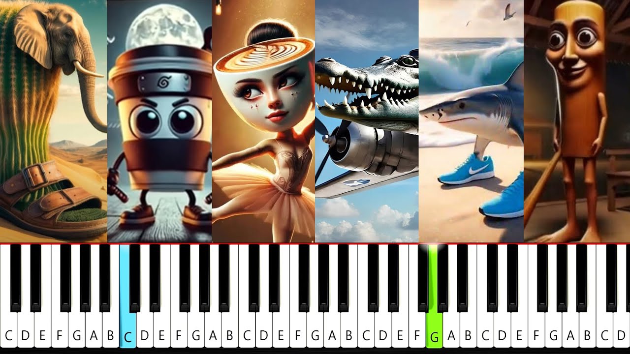 6 Italian Brainrot Background Sounds - Piano Tutorial