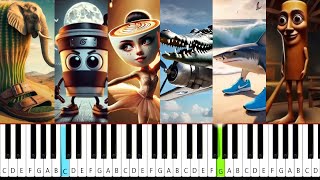 6 Italian Brainrot Background Sounds - Piano Tutorial