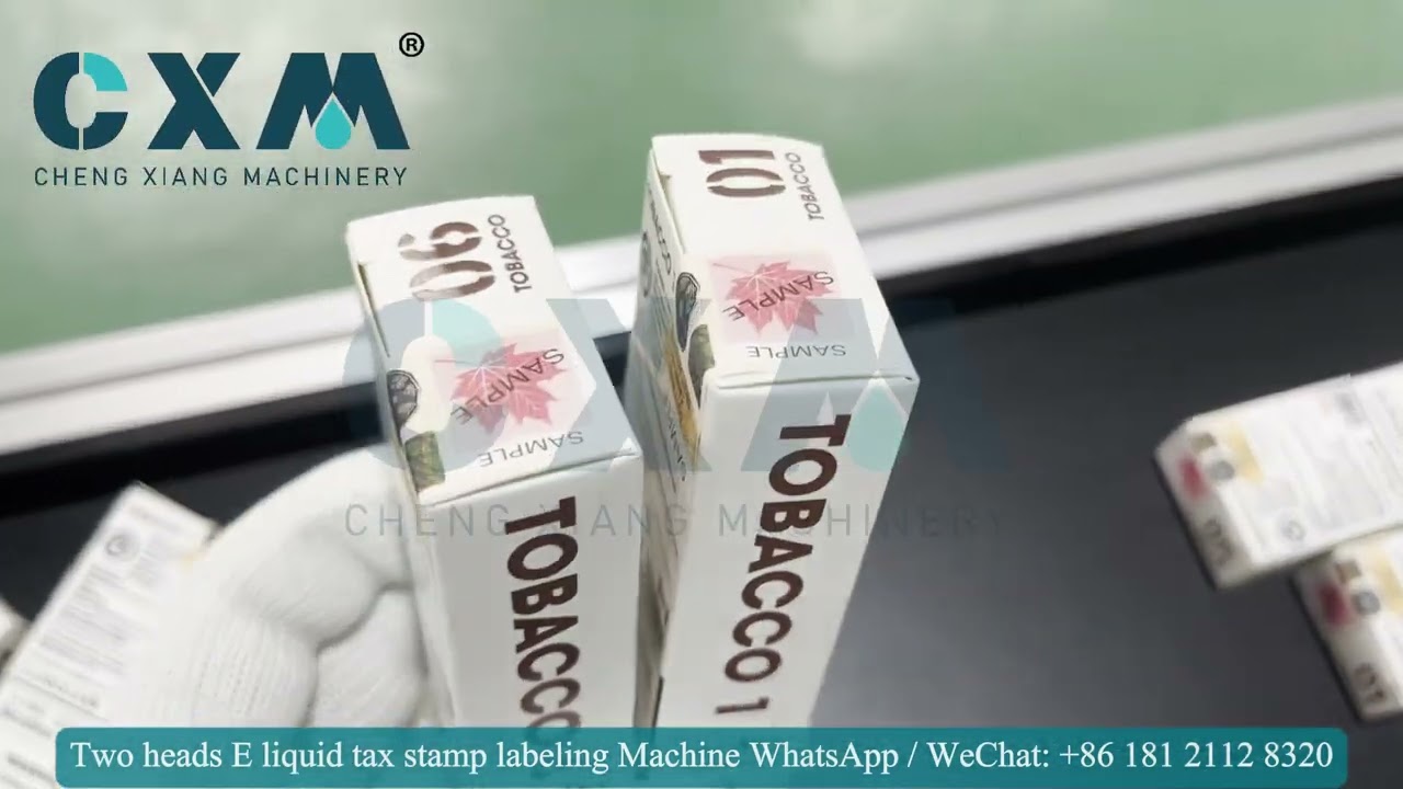 CX RT Two Heads E liquid Tax Stamp Labeling Machine