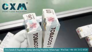 CX RT Two Heads E liquid Tax Stamp Labeling Machine