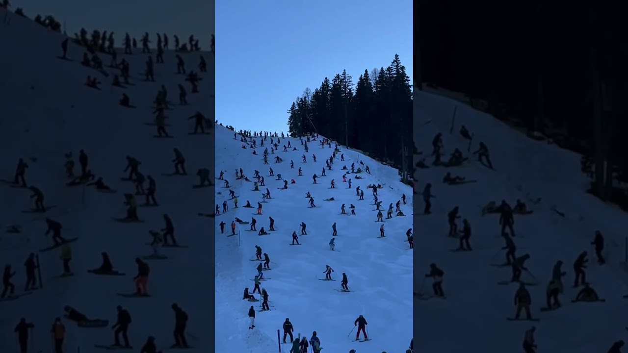 The reality of skiing after Après Ski.. ❄️⛷️