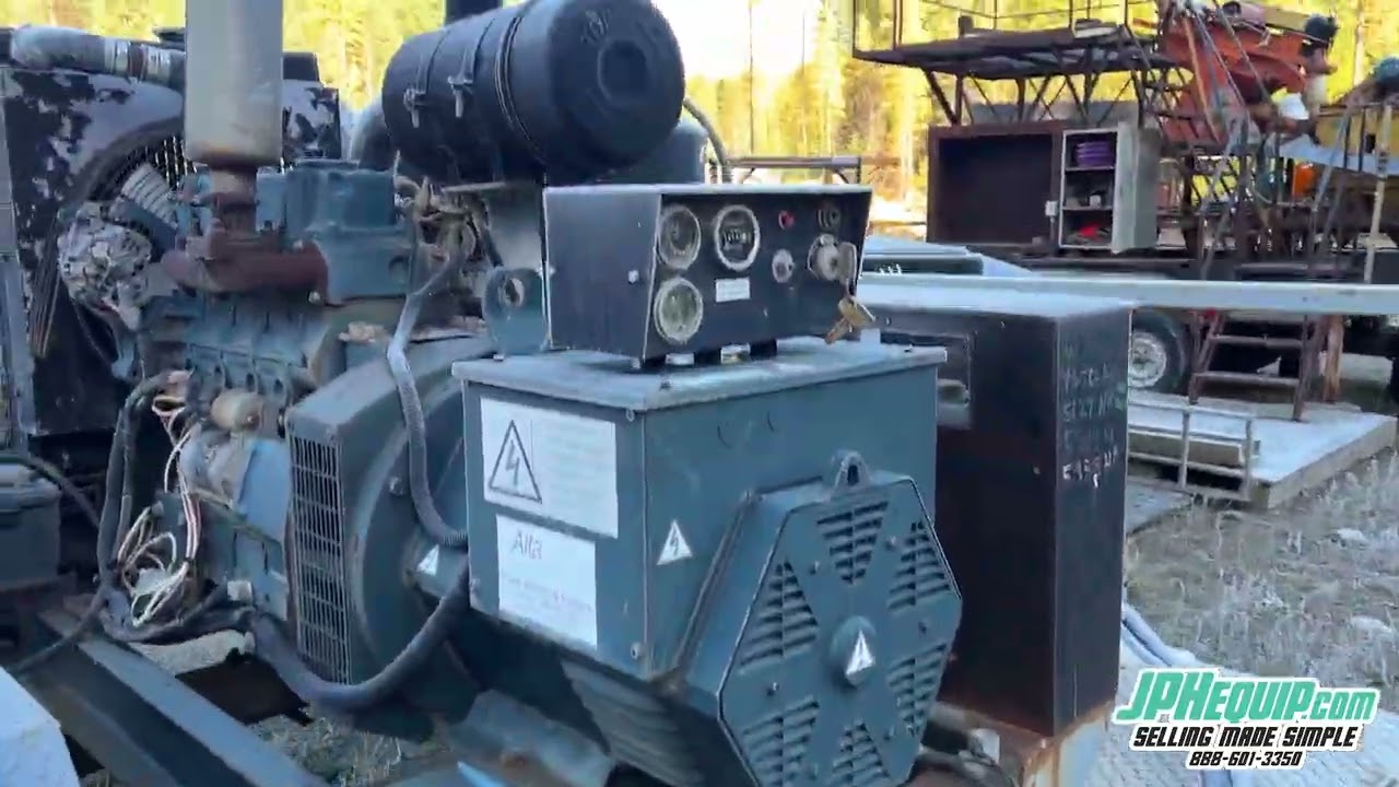 25kW Generator on Homemade Jobsite Trailer • 3 Phase Generator   