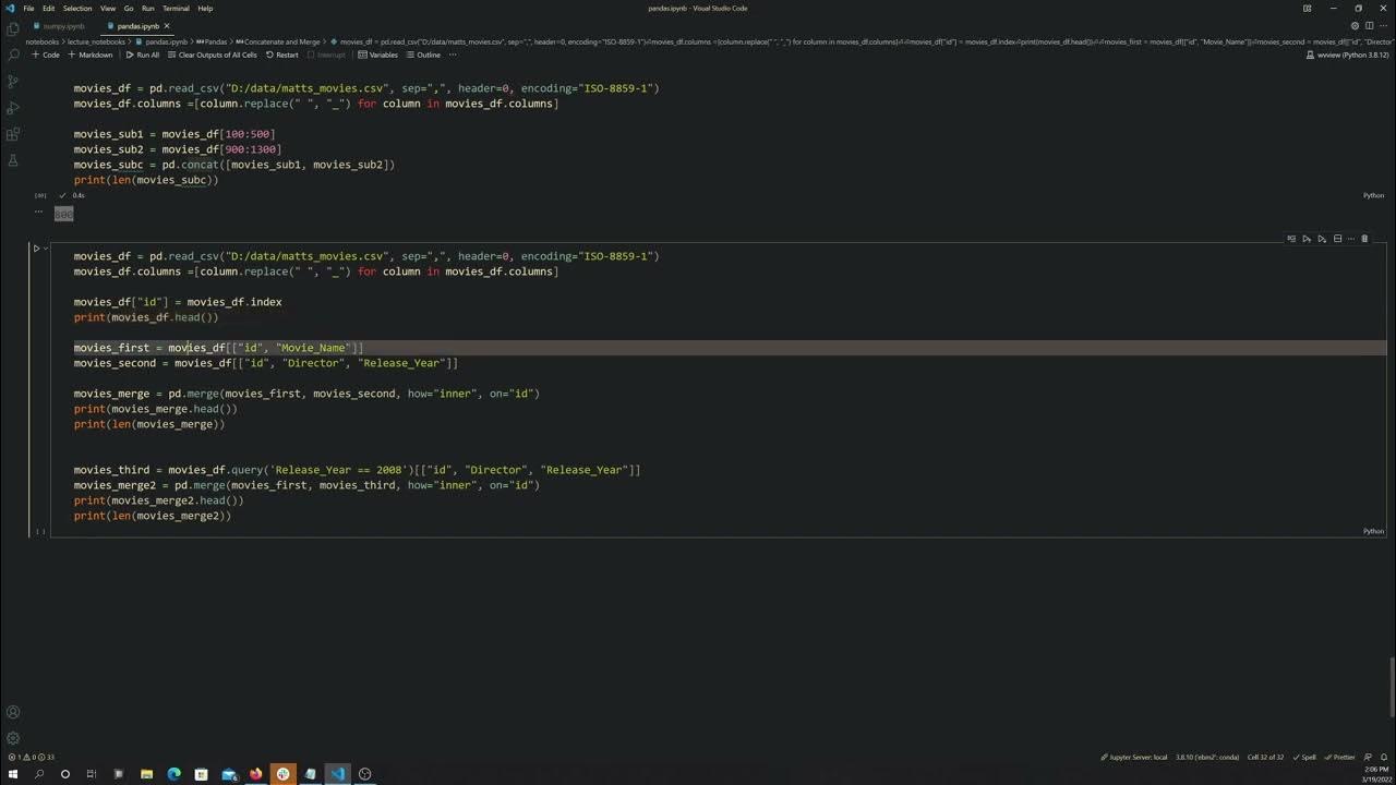 Python: Pandas Concatenate and Merge - YouTube