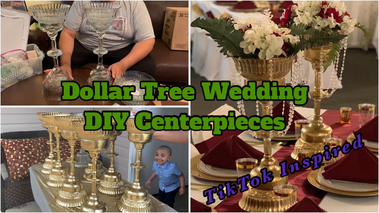 Dollar Tree Wedding Centerpiece DIY!!! - YouTube