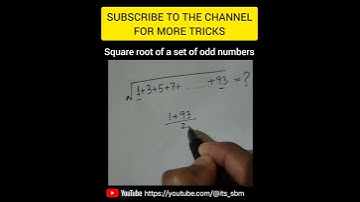 Under square root addition tricks for odd numbers you need to know | Short tricks #shorts #adre