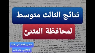 نتائج الثالث متوسط لمحافظة المثنئ مدرسة المصابيح للبنات