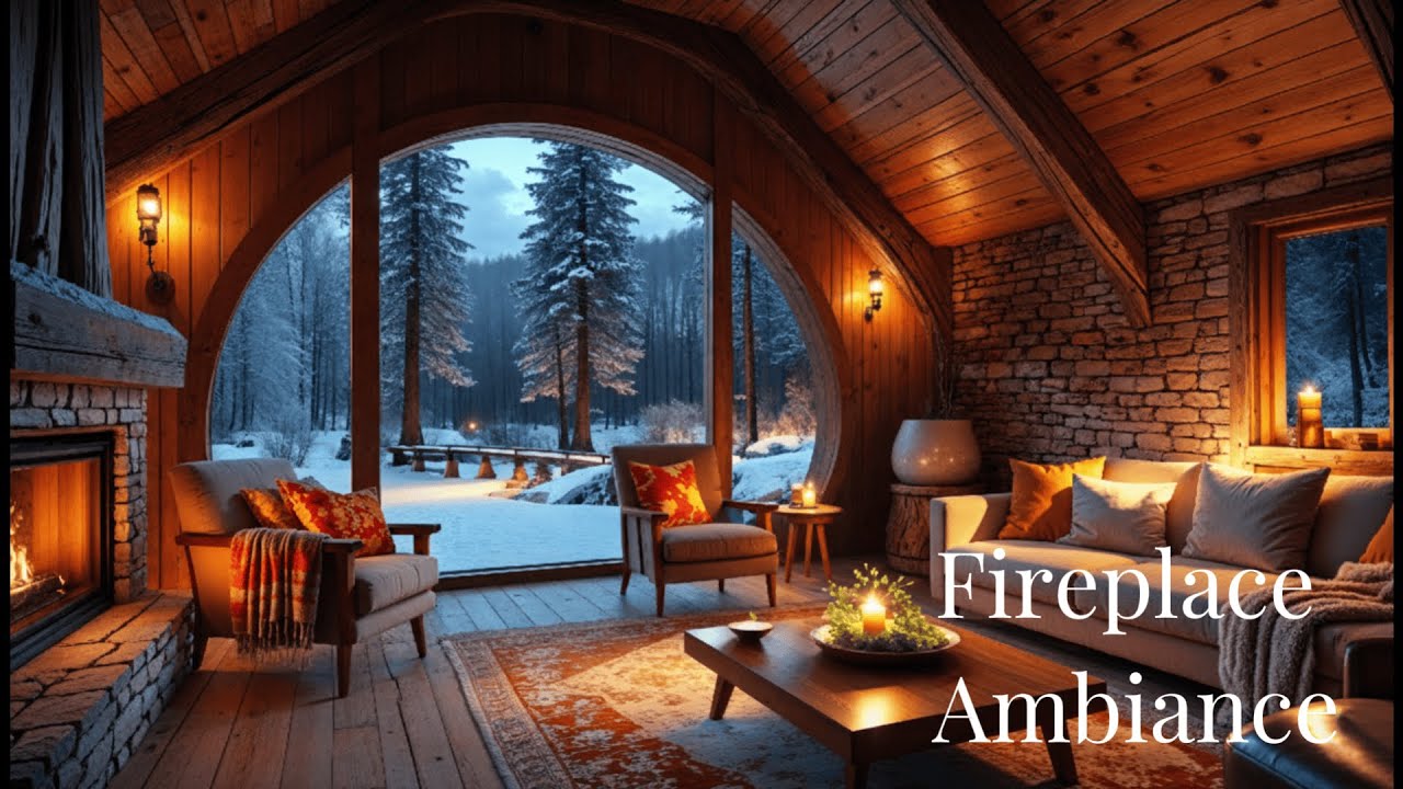 Gentle Piano Reflections 🔥 Cozy Fireside Calm ❄️