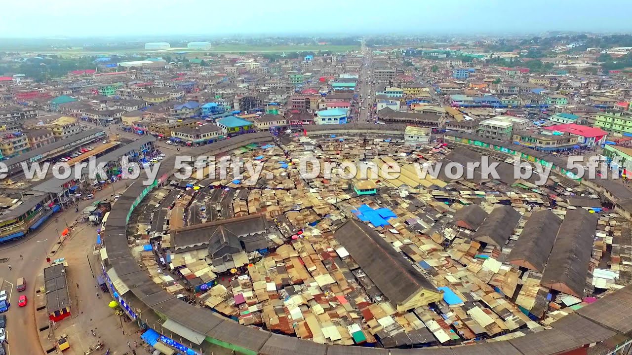 of point interest dji TAKORADI CIRCLE MARKET  YouTube