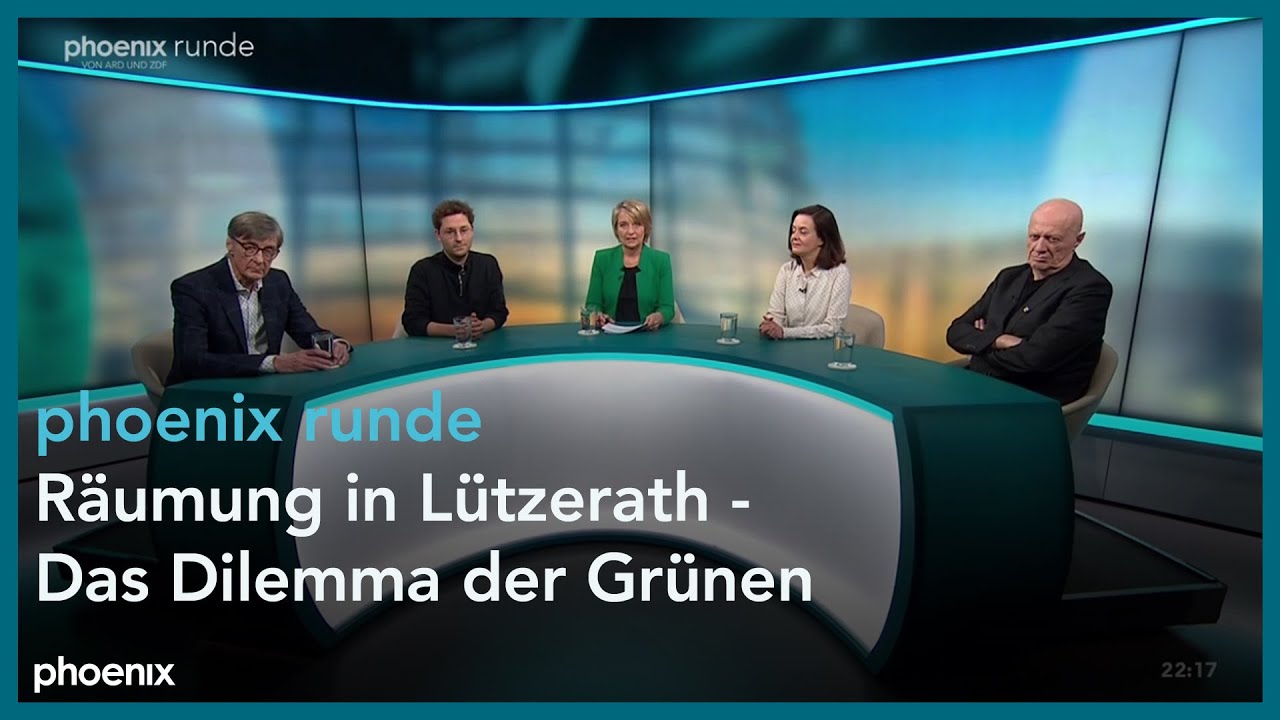 Phoenix Runde phoenix runde: Räumung in Lützerath - Das Dilemma der Grünen - YouTube