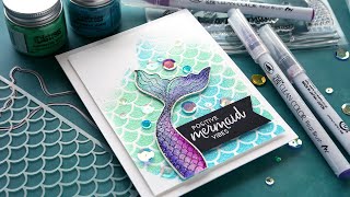 3 Types of Embossing Powder on 1 card!