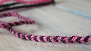 (Kumihimo) How To - 4 Strand 2 Colour Braid - Friendship Bracelet no1