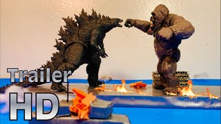 Godzilla vs. Kong - Official trailer - stop motion   GodzillaVsKong