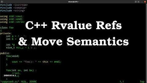 C++ Rvalue References, & Move Semantics