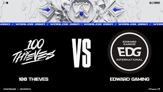 100 vs. EDG | Worlds 2021 Групповая стадия День 5 | 100 Thieves vs. Edward Gaming