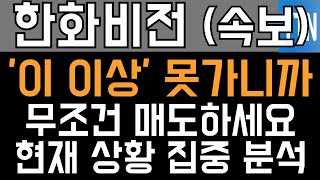한화비전 주가전망 - 속보) &#39;이 이상&#39; 못가니까 무조건 매도하세요! 현재 상황 집중 분석!