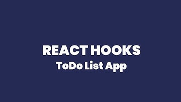 React Hooks - Todo List App
