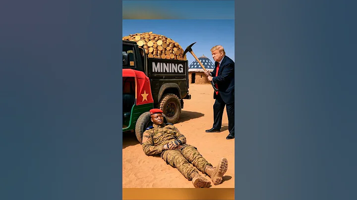 Trump vs Traoré Mining Gold Coins Funny Desert Scene 😂 Ibrahim Traoré of Burkina Faso 🇧🇫 Funny