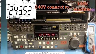 240V connected to a 100V Digital Betacam recorder which cost thousands. What happens?
