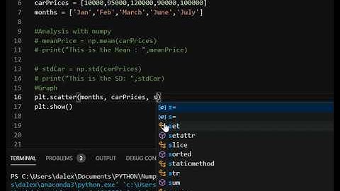 Graph a list in python