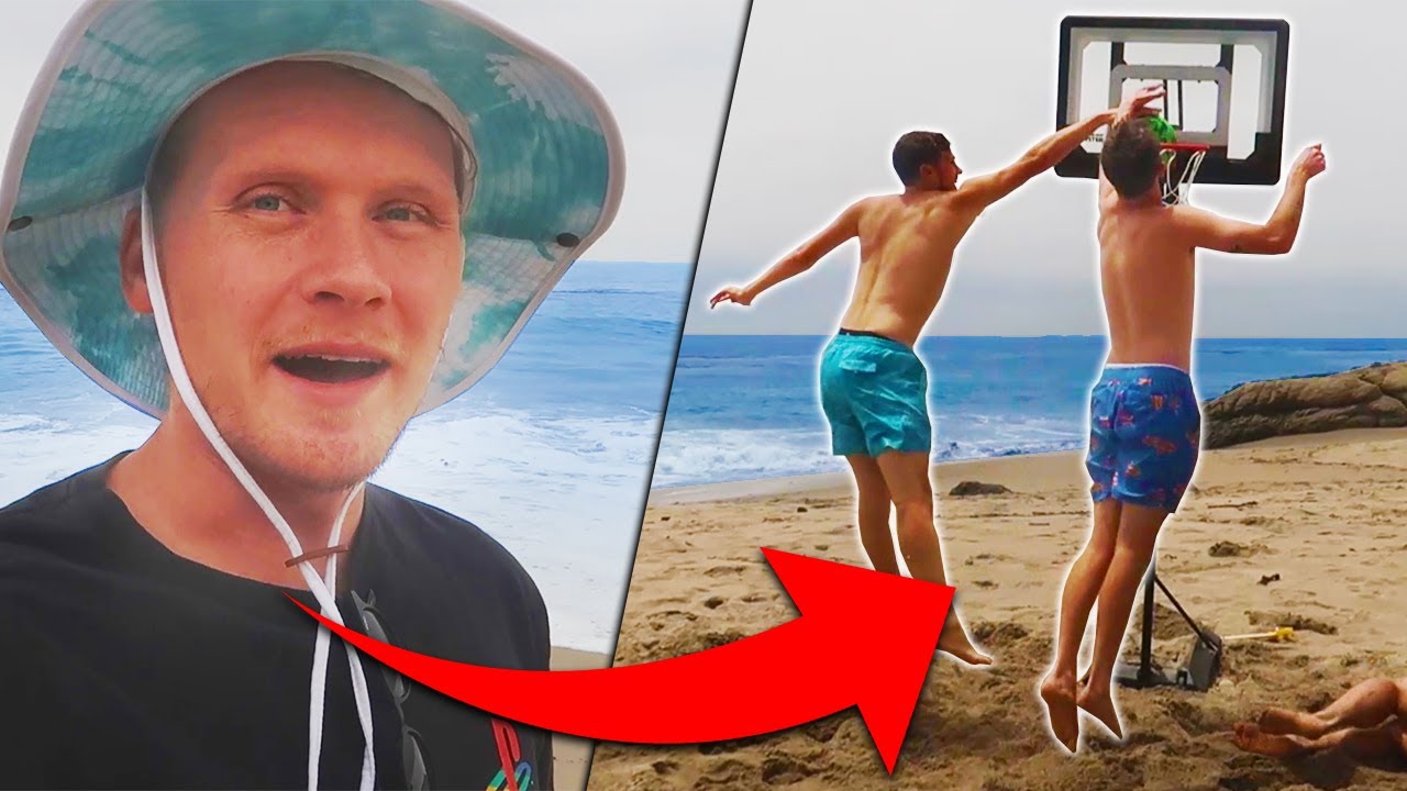 We Built a Basketball Court on the Beach! YouTube