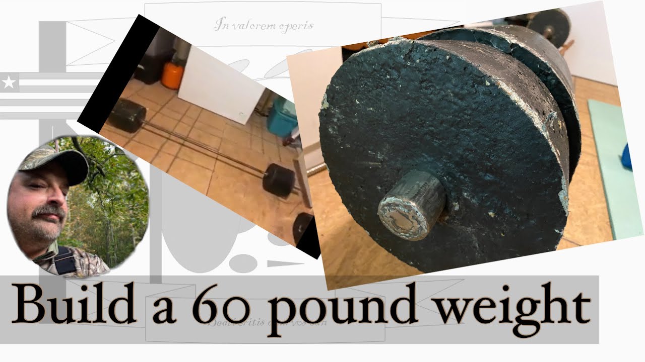 Life hacks DIY homemade weight. 60lb barbell weight for cheap YouTube