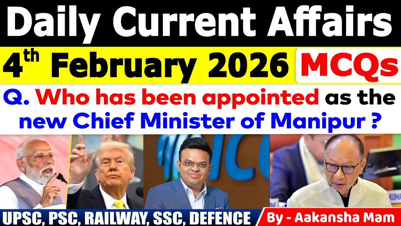 4th February Current Affairs 2026 | Current Affairs Today | Daily Current Affair 2026 