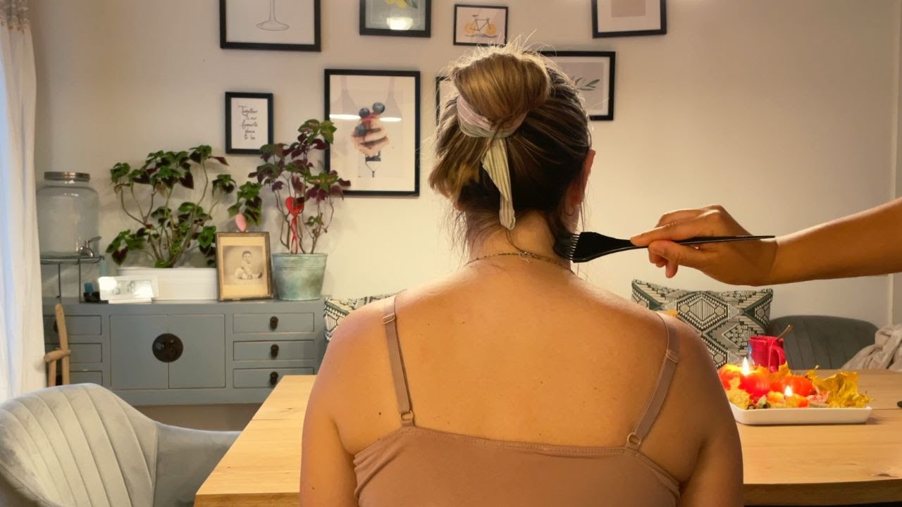 ASMR│Real person massage with soothing light touches, brushes and tracing on my friend 💛